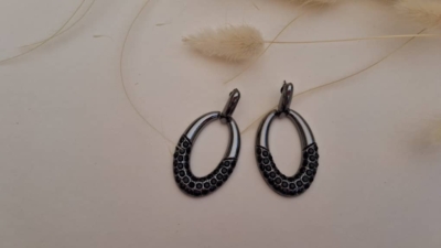 گوشواره مشکی رنگ ثابت